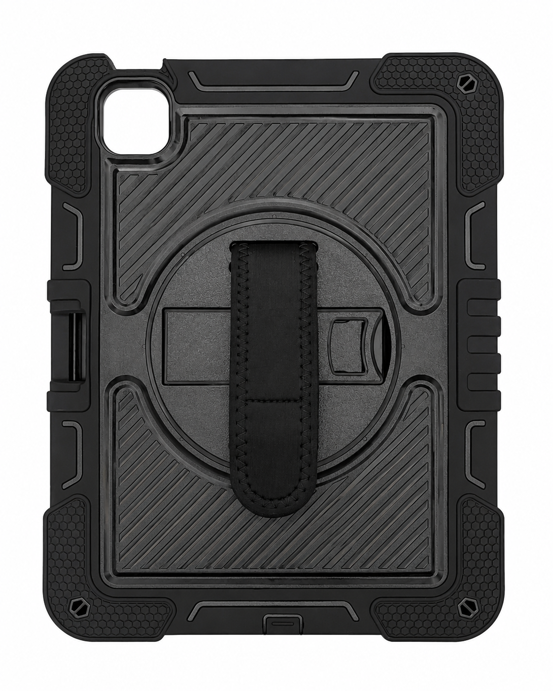 Heavy Duty Rotating Hand Strap Case for iPad Pro 11" (2024) Black