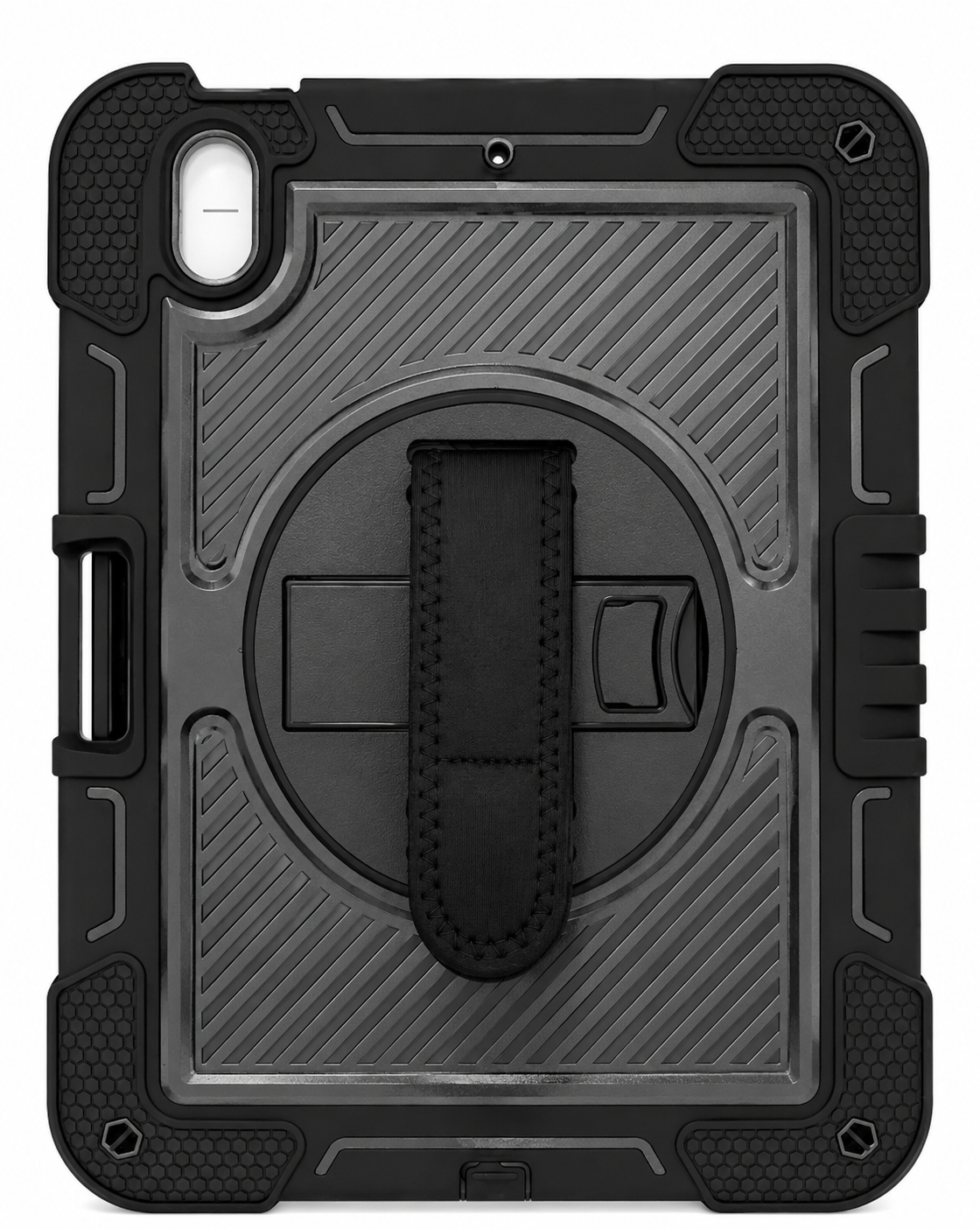 Rugged 360° Rotating Shockproof Case for iPad 10 (2022) / iPad 11 (A16, 2025) – Black
