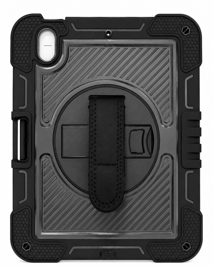 Rugged 360° Rotating Shockproof Case for iPad 10 (2022) / iPad 11 (A16, 2025) – Black