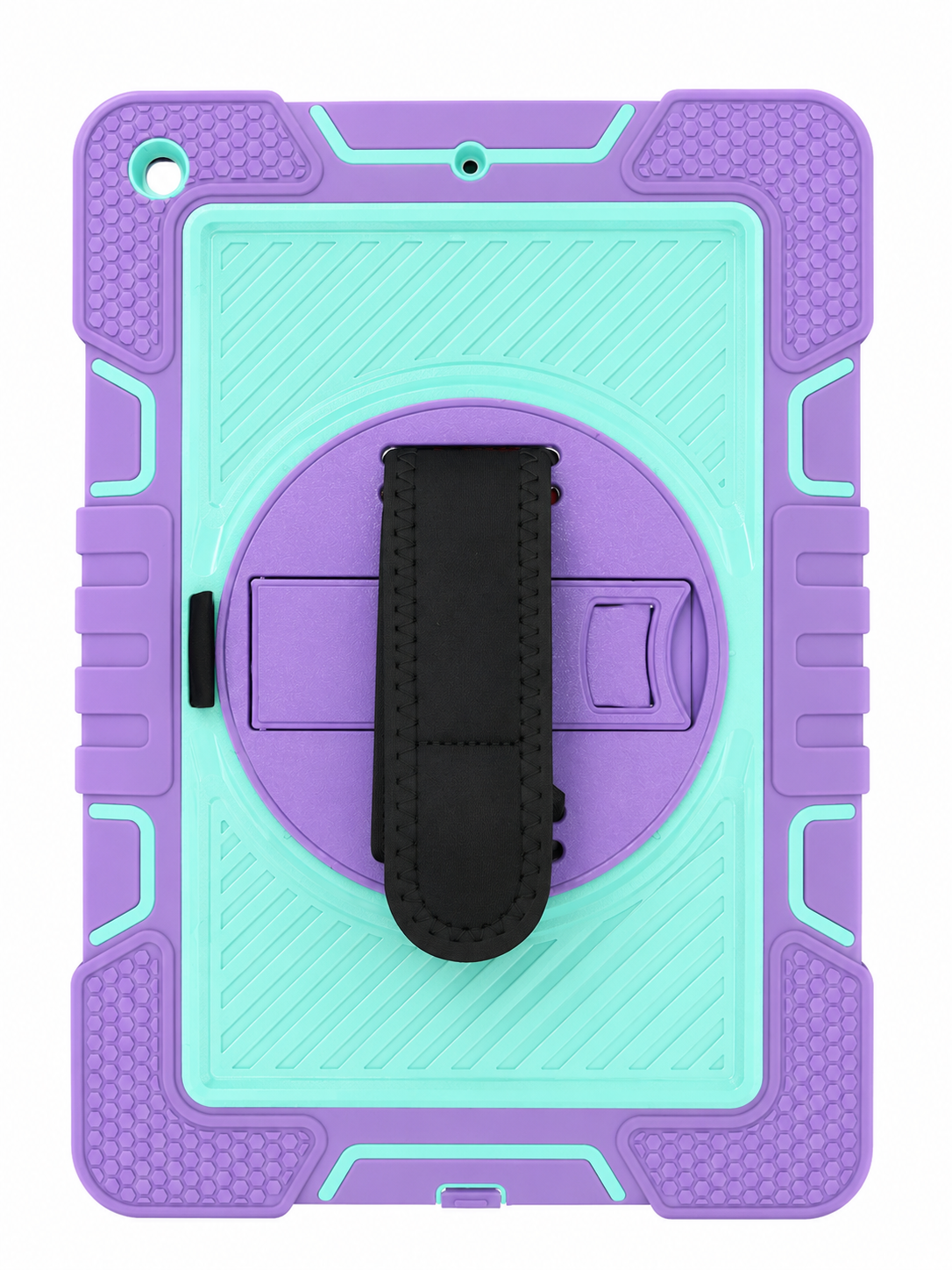 Shockproof Case with Rotating Hand Strap for iPad 10.2" (2019/2020/2021) – Lavender & Mint