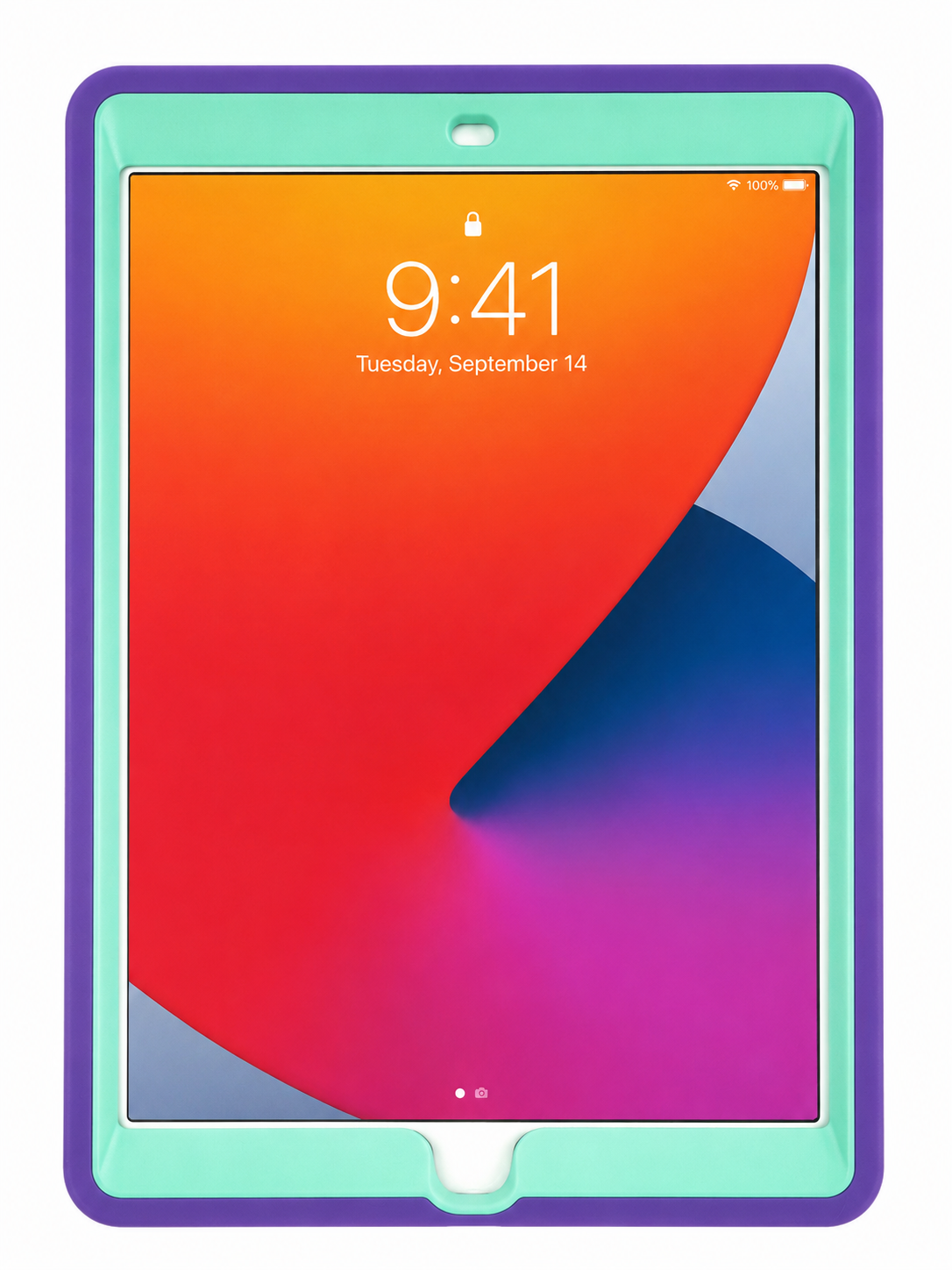 For Apple iPad 9th 8th 7th Gen 10.2 inch Tablet - purple & turquoise