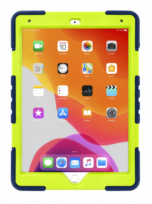 Shockproof Case with Rotating Stand for iPad 10.2" (2019/2020/2021) – Blue & Green