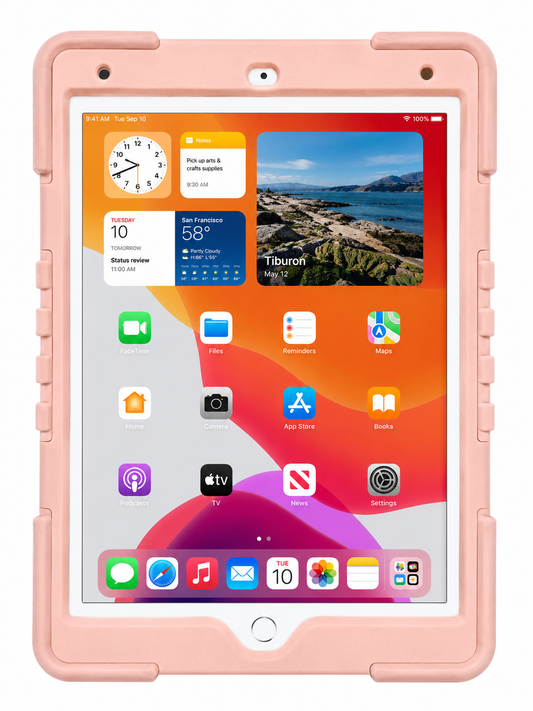 Shockproof Case with Rotating Hand Strap for iPad 10.2" (2019/2020/2021) – Blush Pink