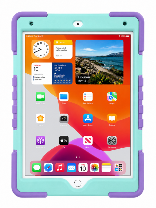 Shockproof Case with Rotating Hand Strap for iPad 10.2" (2019/2020/2021) – Lavender & Mint