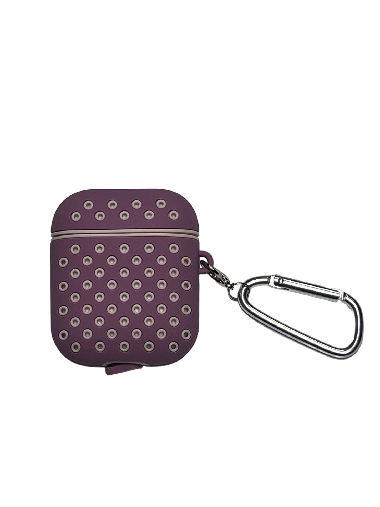 For AirPods 1/2 Silicone Dots- Purple & Pink