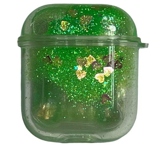 For AirPods 1/2 clear glitter green