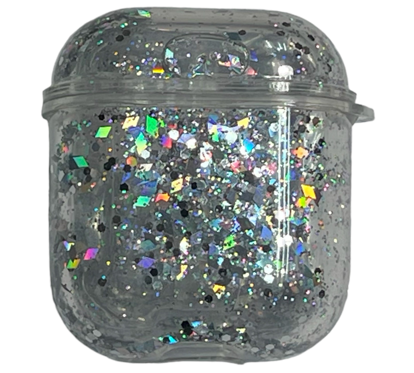 For AirPods 1/2 clear glitter silver