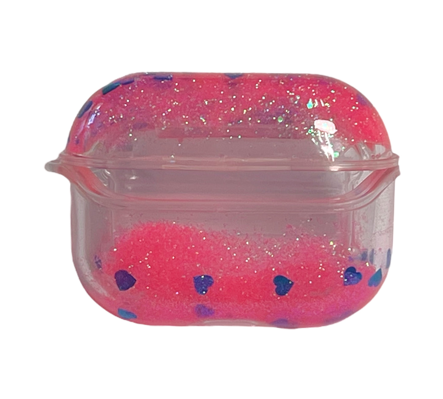 For AirPods Pro clear glitter pink