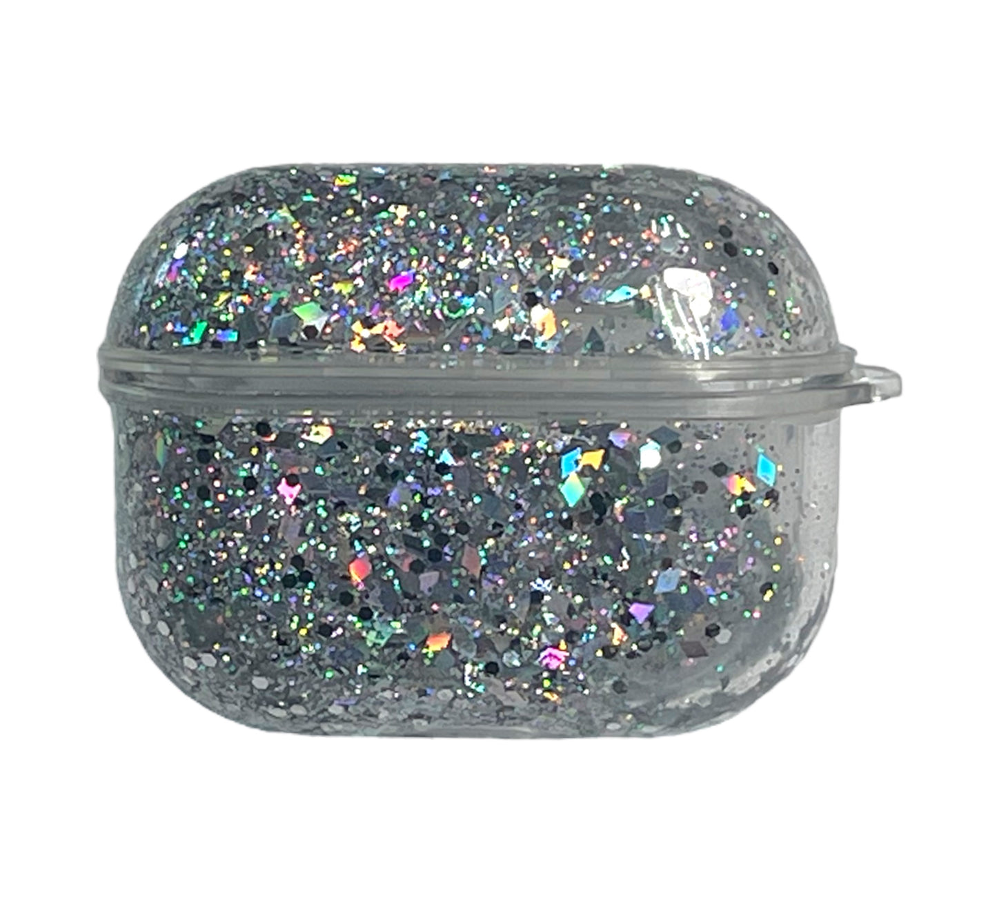 Para AirPods Pro purpurina transparente plateada