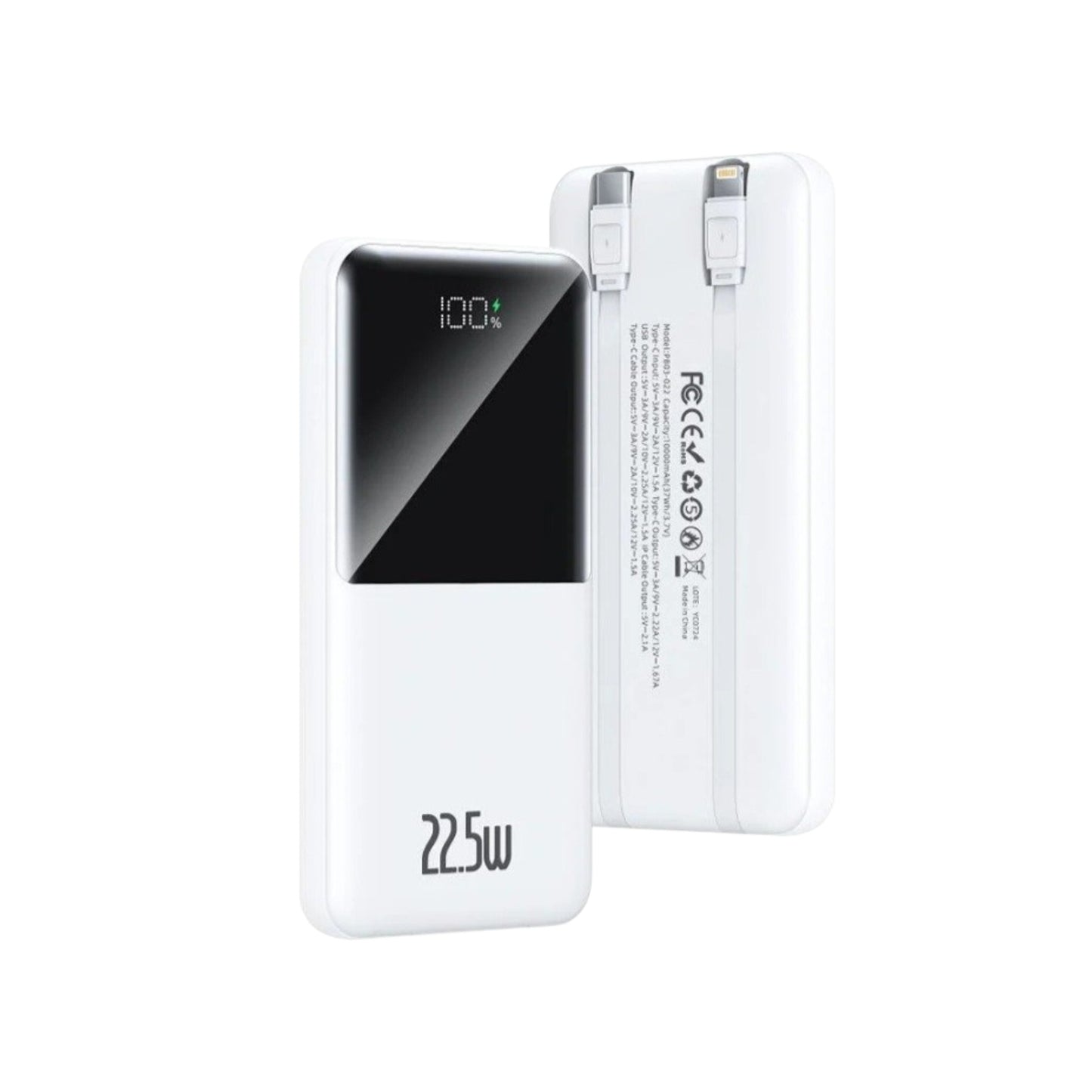 Ultra-Thin Power Bank 10000mAh – 22.5W Fast Charging